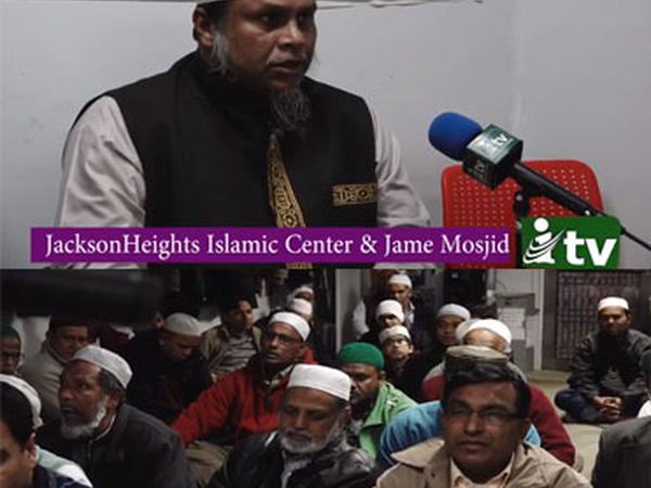 Dr. Mufti Kafiluddin Sarker Shalehi addressing the congregation